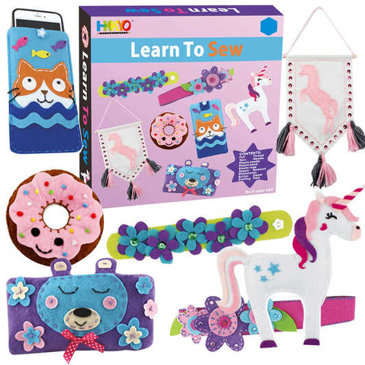 7 pcs DIY Sewing Fabrics Crafts Felt Supplies Kits Sets