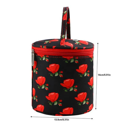 Knitting Project Bag Oxford Fabric Tote Bag With Zipper Yarn Storage