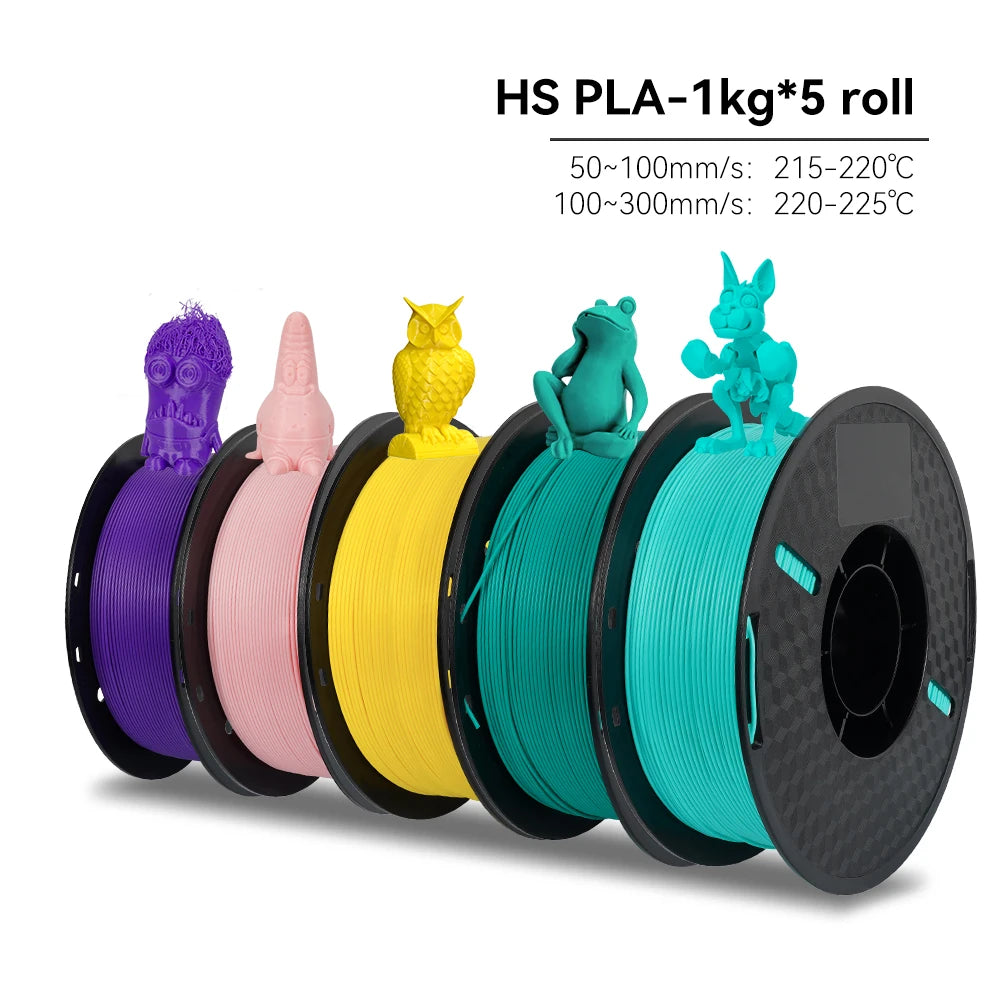 KEEPANG PLA/HS-PLA/PLA Matte/PLA Pro 5KG PLA 3D Filament 1.75mm 1KG/Roll (2.2lbs) Neatly Wound 3D Printing Materials