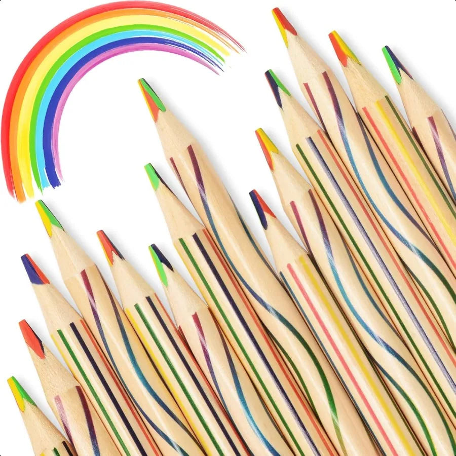 Rainbow Pencils 30 Pieces 4 in 1 Colored Pencils
