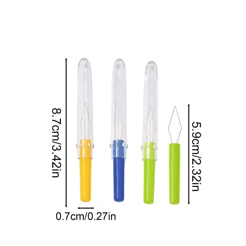 3-Pack Needle Threader Elderly Friendly Quick Threading, Random Colors