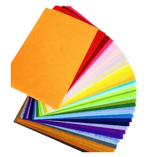 30*20cm 40Pcs Soft Felt Fabric Sheet A4 Size Nonwoven Fabric Needlework Quilting Material Cloth For Patchwork Sewing Craft Doll