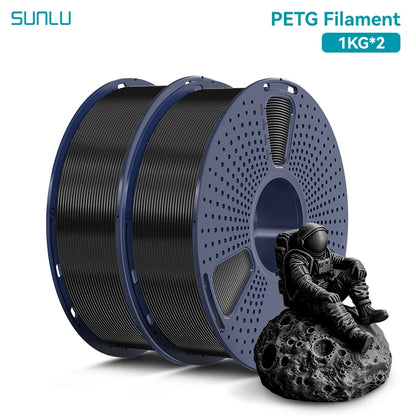 SUNLU 2KG PETG/PETG Clear Filament 1.75 ±0.02mm 1kg Spool (2.2lbs)