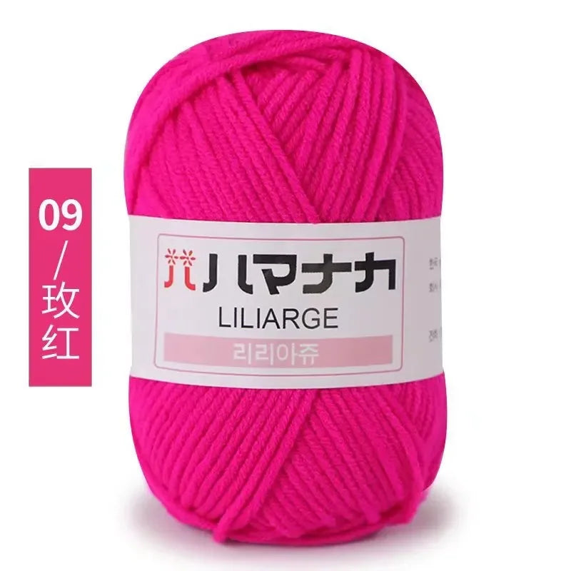 Milk Sweet Soft Cotton Baby Knitting Wool Yarn Thick Fiber Velvet Hand Crochet Yarn for DIY Sweater