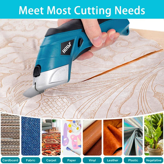 USB Rechargeable Electric Scissors 3.6V Fabric Leather Fabric Cardboard Plastic Cutting Tool with Built-In 2.0Ah Battery