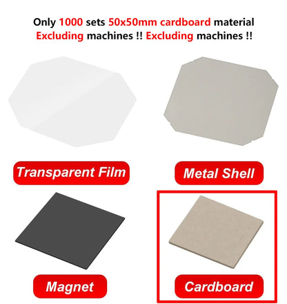 50*50mm 2.5*2.5" Square Refrigerator Badge Making Machine DIY Paper Cutter Photo Magnetic Materials