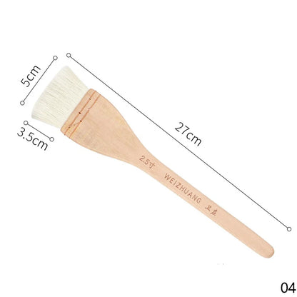Wooden Handle Goat Hair Paint Brushes Smooth Sanding for Wall 10 Sizes Watercolor Acrylic Oil