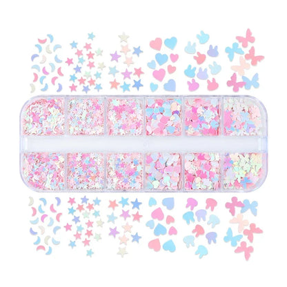 Holographic Letters Resin Sequins Fillers Epoxy Filling Crafts Materials Iridescent Glitter Flakes