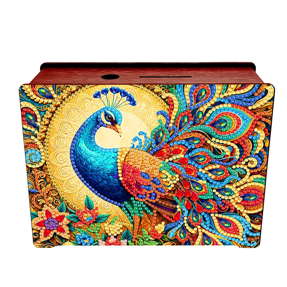 Creative 5D DIY Diamond Painting Piggy Bank Desktop Art Kits Storage Box Rhinestones