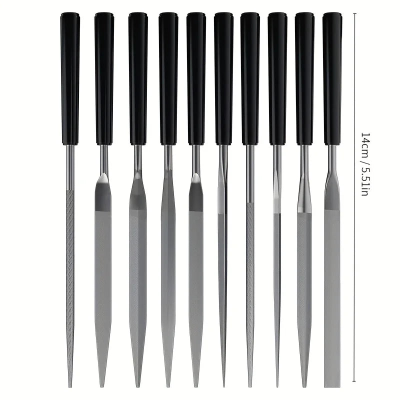 10pcs/set Metal Needle File Set Wood Rasp Metal Polishing Hand File Tools