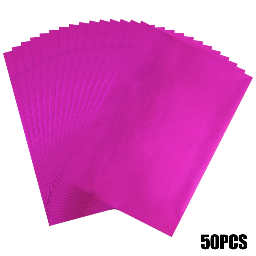 50pcs/pack 20x29cm Toner Hot Stamping Foil Paper A4 Toner Reactive Foil By Laser Printer and Laminator
