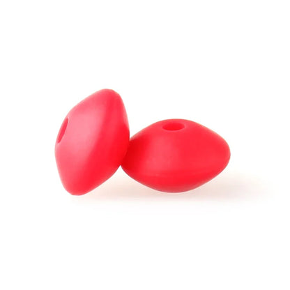 50/100pcs Silicone Lentil Beads 12mm Abacus Loose Focal Beads For Jewelry Making