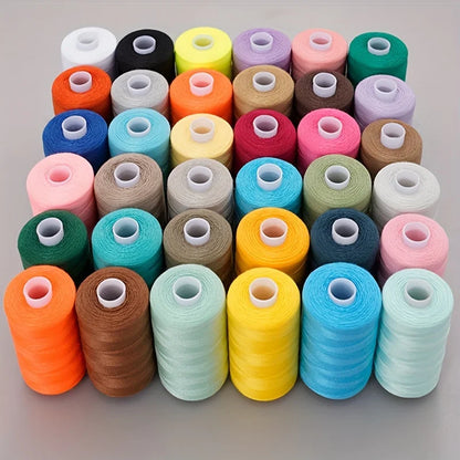 Sewing Thread 36 Polyester for Sewing Machine, Hand Stitching, Quilting Set of 1000 yds Per Spool All Purpose