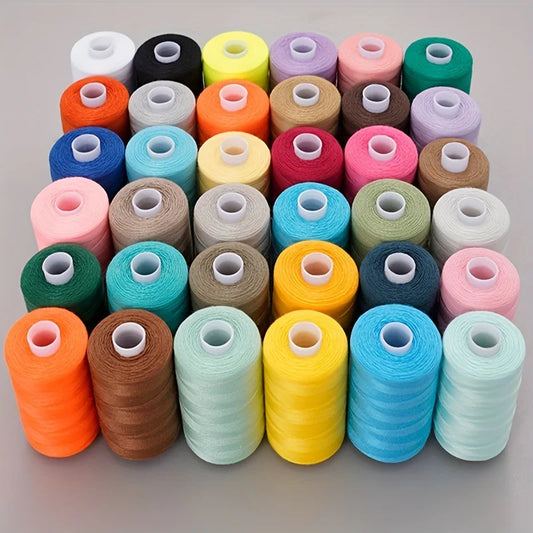 Sewing Thread 36 Polyester for Sewing Machine, Hand Stitching, Quilting Set of 1000 yds Per Spool All Purpose