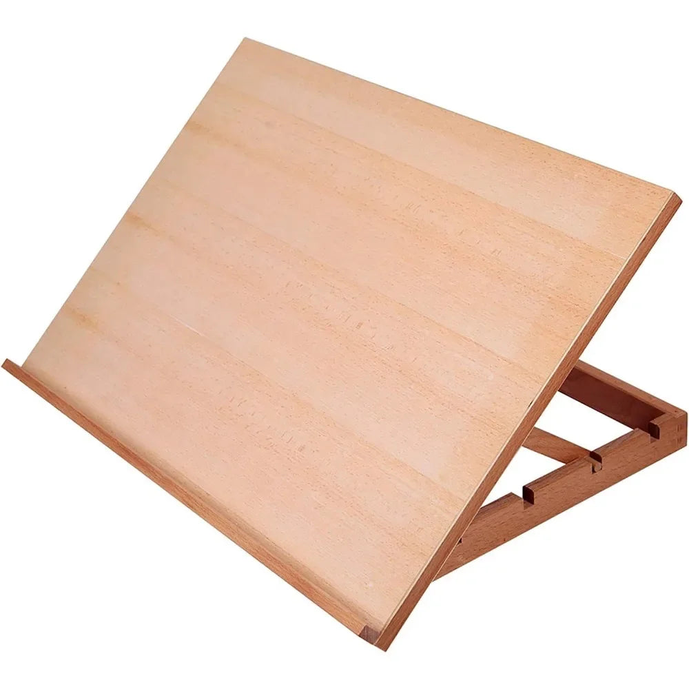 Wooden drawing table easel sketch board, 16 1/2 inches by 12 1/8 inches