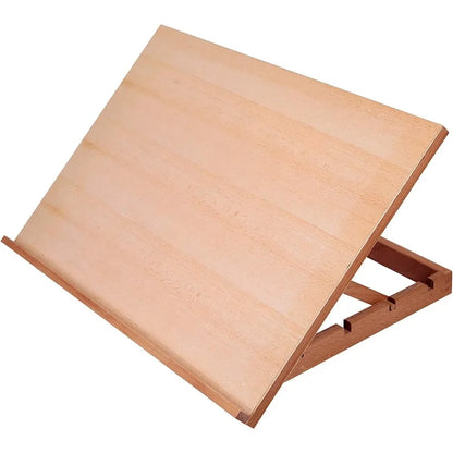 Wooden drawing table easel sketch board, 16 1/2 inches by 12 1/8 inches