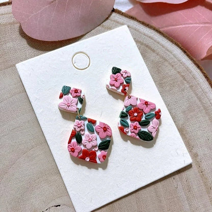 Plant Series and Mini Butterflies Shape Soft Pottery Polymer Mold Bohemian Clay Cutter Handmade Set of Embossed Cutting Mold