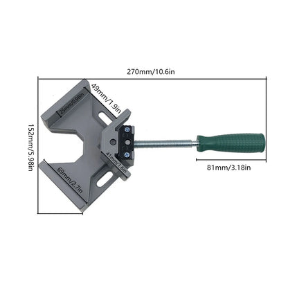 90 Degree Clip Aluminum Alloy Angle Clamp Single Handle Adjustable Swing Jaw for Welding Woodworking Photo Frame