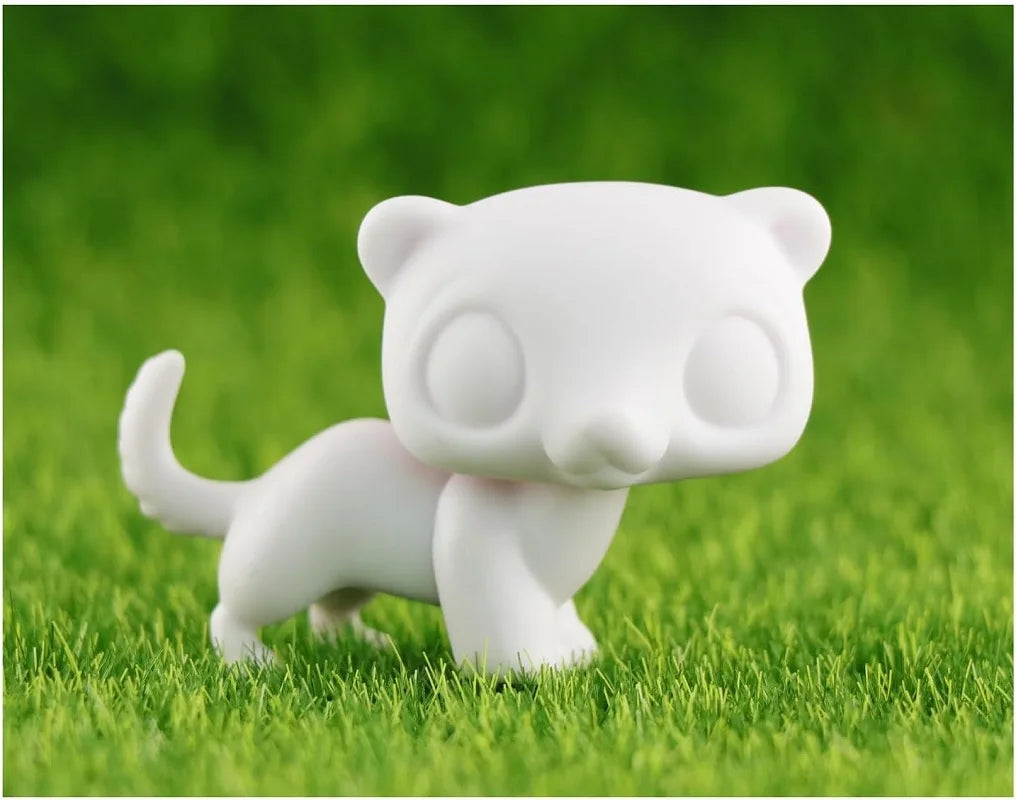 White Base Pet, Lovely Shorthair Cat Collie Husky Action Figure