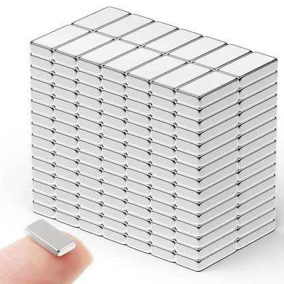 100/200/400/600 PCS Silver rectangular magnets with Double-Sided Adhesive