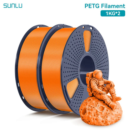 SUNLU 2KG PETG/PETG Clear Filament 1.75 ±0.02mm 1kg Spool (2.2lbs)