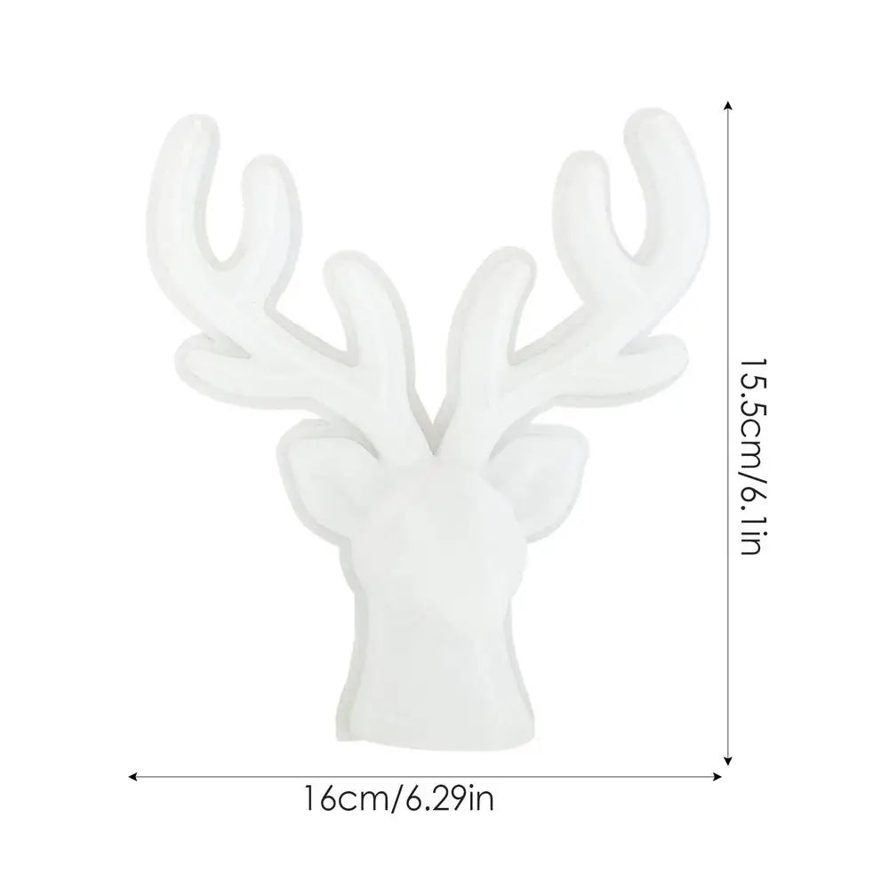 DIY 3D Elk Head Silicone Mold For Creative Christmas Candle Making Clay Fondant
