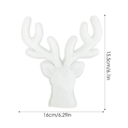 DIY 3D Elk Head Silicone Mold For Creative Christmas Candle Making Clay Fondant