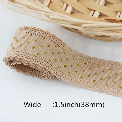 5 Yards Lace Corduroy Ribbons Sewing Crafts Hair Bow Making