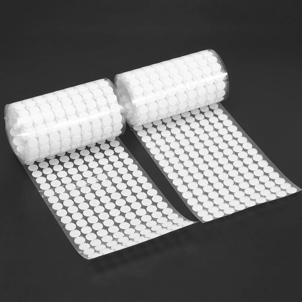 1000Pairs 15/20mm Self Adhesive Round Coin Fastener Hook Tape