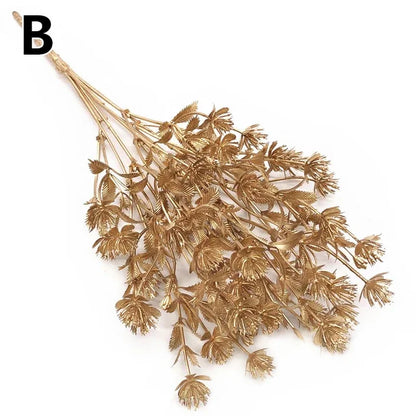 Simulation Leaf Wreath Artificial Plant Gold Silver Artificial Flower