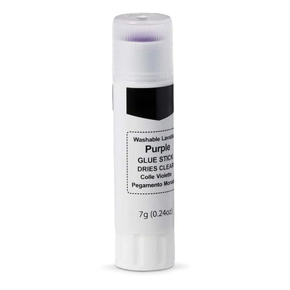 Basics Purple Washable School Glue Sticks, Dries Clear, 0.24-oz Stick, 30-Pack