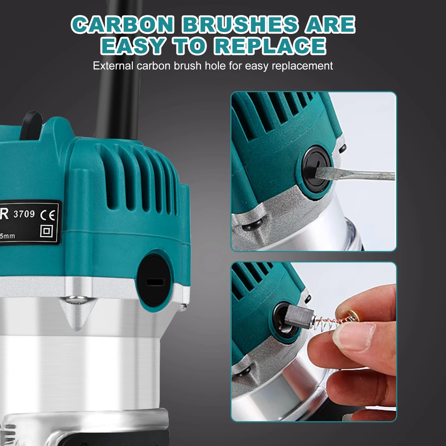 Electric Trimmer Wood Router Woodworking Milling Engraving Slotting Machine US 110V Linear guide rail