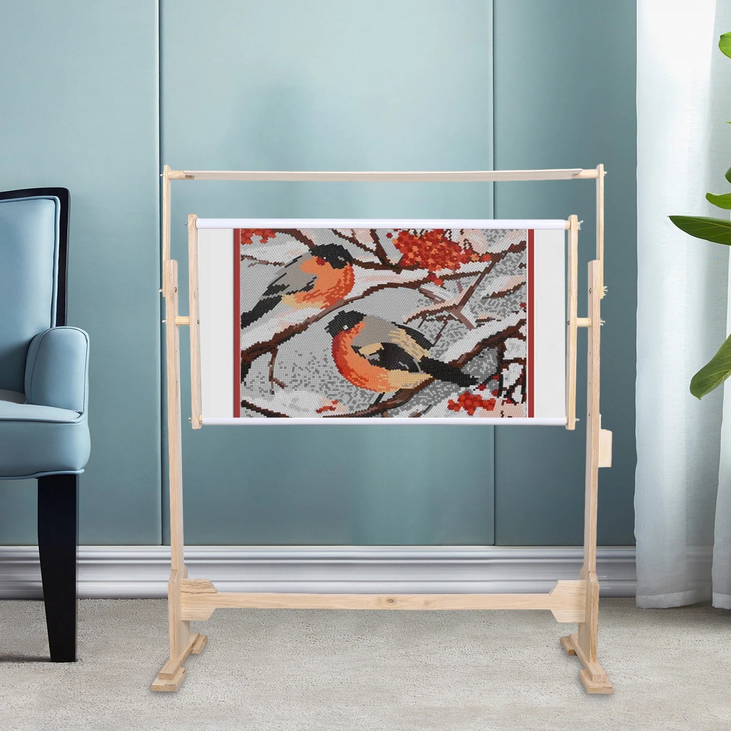 Wooden Embroidery Hoop Stand Angle Adjustable Cross Stitch Holder Frame Rack