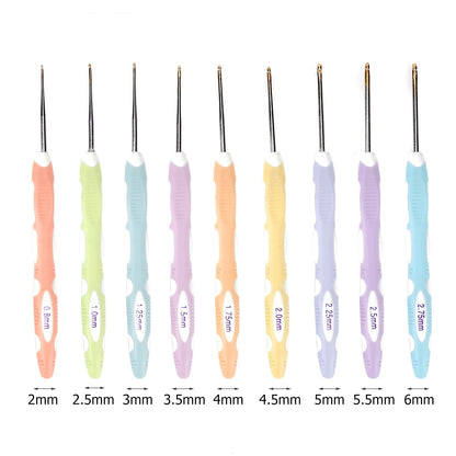 9 in 1 USB Light Up Crochet Hooks Handmade Knitting Needles LED Sewing Tools Set