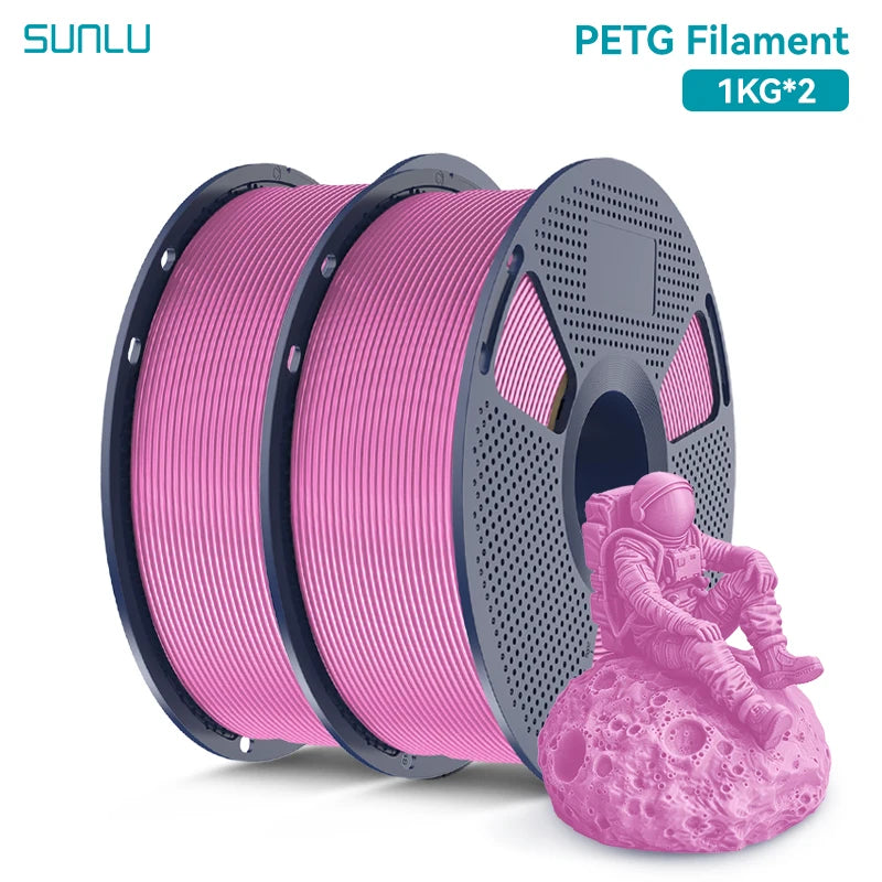 SUNLU 2KG PETG/PETG Clear Filament 1.75 ±0.02mm 1kg Spool (2.2lbs)