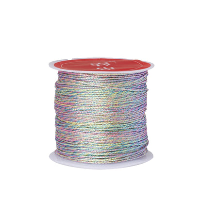 0.4mm 50m Nylon Gold Silver Thread Jewelry Cord Wire For DIY Bracelet Beading