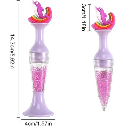 Vase Point Drill Pen Rhinestone Pens Shiny Painting Charm Pen Auto Dispensing Pen With Rhinestones And Box