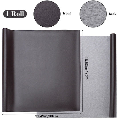 1pc 55 x 11.8” PU Leather Book Cloth Black for A4-A8 Books Binding Smooth Surface Polyurethane Coated Non-Woven