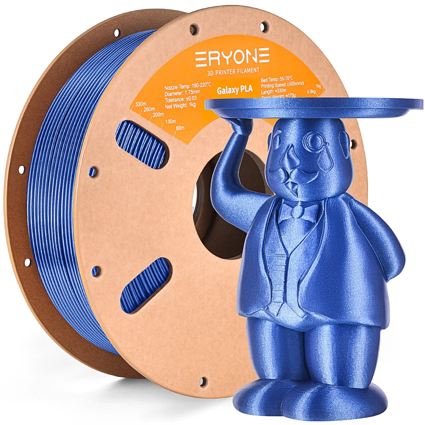 Eryone 1KG Galaxy PLA Glitter Color Premium Filament 3D Print, Multicolor Available, Sparkle Shining