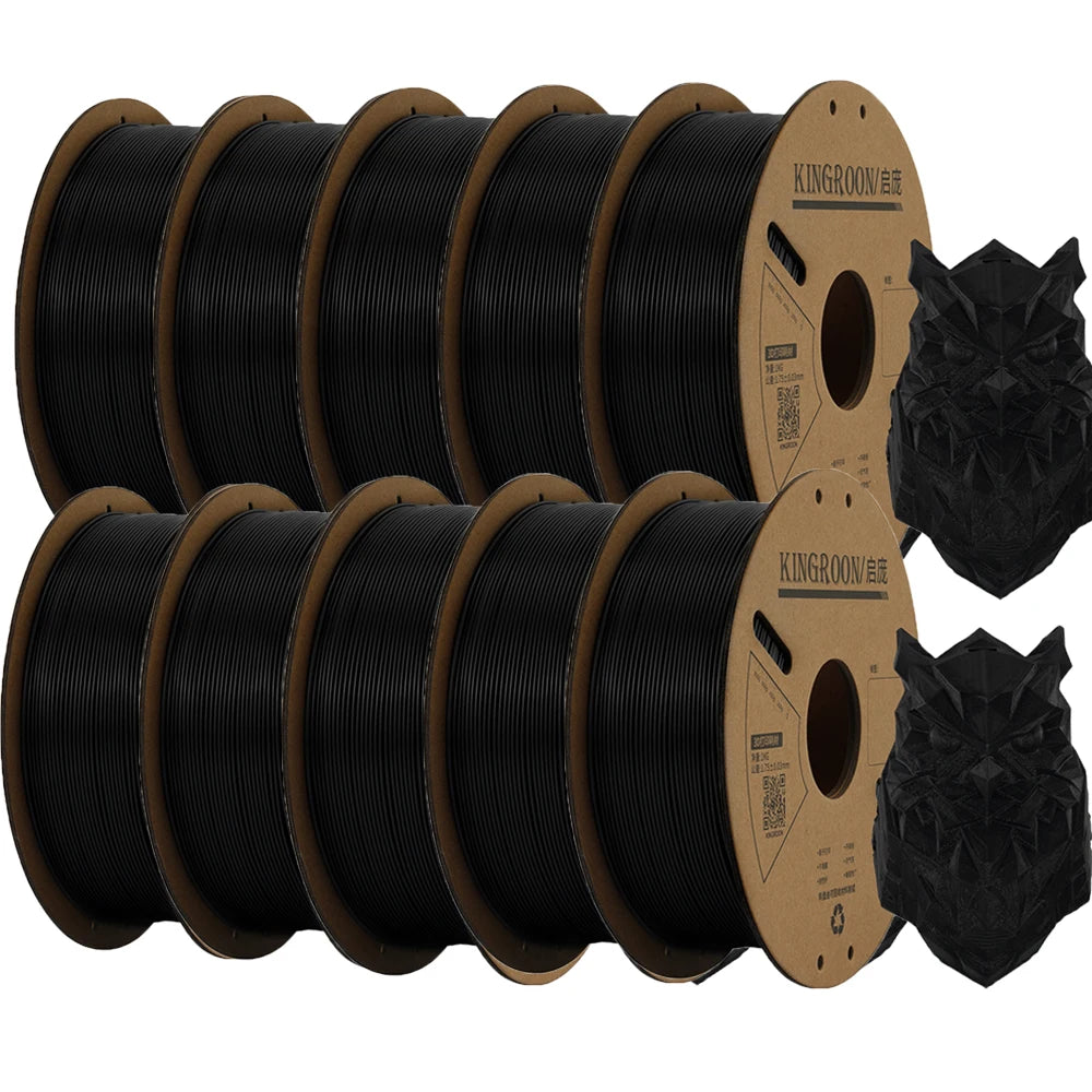 KINGROON PLA Filament 1.75mm 3D Printer 5/10Rolls Plastic Material 100% No Bubble for FDM 3D Printer MIX