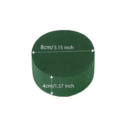 6pcs DIY Round Floral Foam Bricks Flowers Mud Green Florist Styrofoam Blocks Flower Arrangement Materials