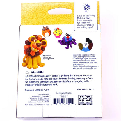 2 Pack Non-Drying Natural Modeling Clay 1 lb Flexible Reusable Ideal Sculpting Claymation Projects