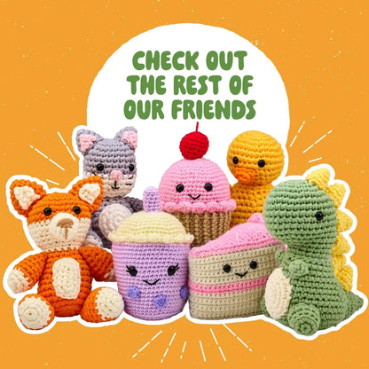 Amigurumi Complete Crochet Kit Billy the Bear Plush Yarn Hook Needle Stuffing Video Tutorial Instructions