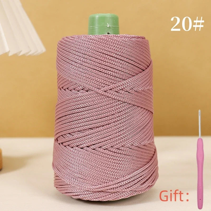 3mm Crocheting light weight Rope cool Hollow yarn to crochet Summer Sun Hat Hand Knitting thick threads bag hat Cushion