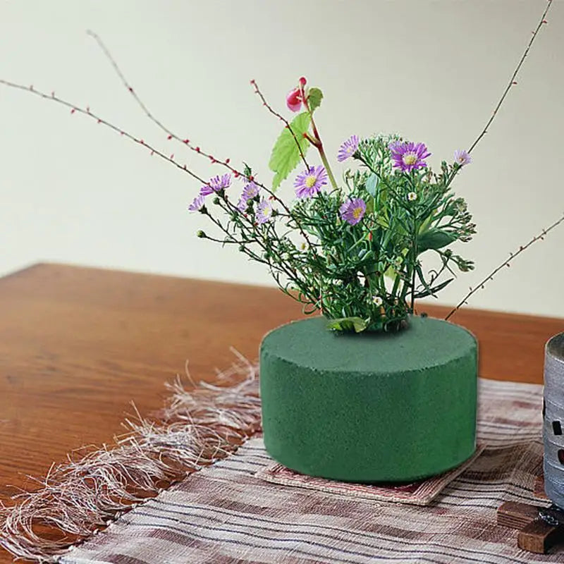 6pcs DIY Round Floral Foam Bricks Flowers Mud Green Florist Styrofoam Blocks Flower Arrangement Materials
