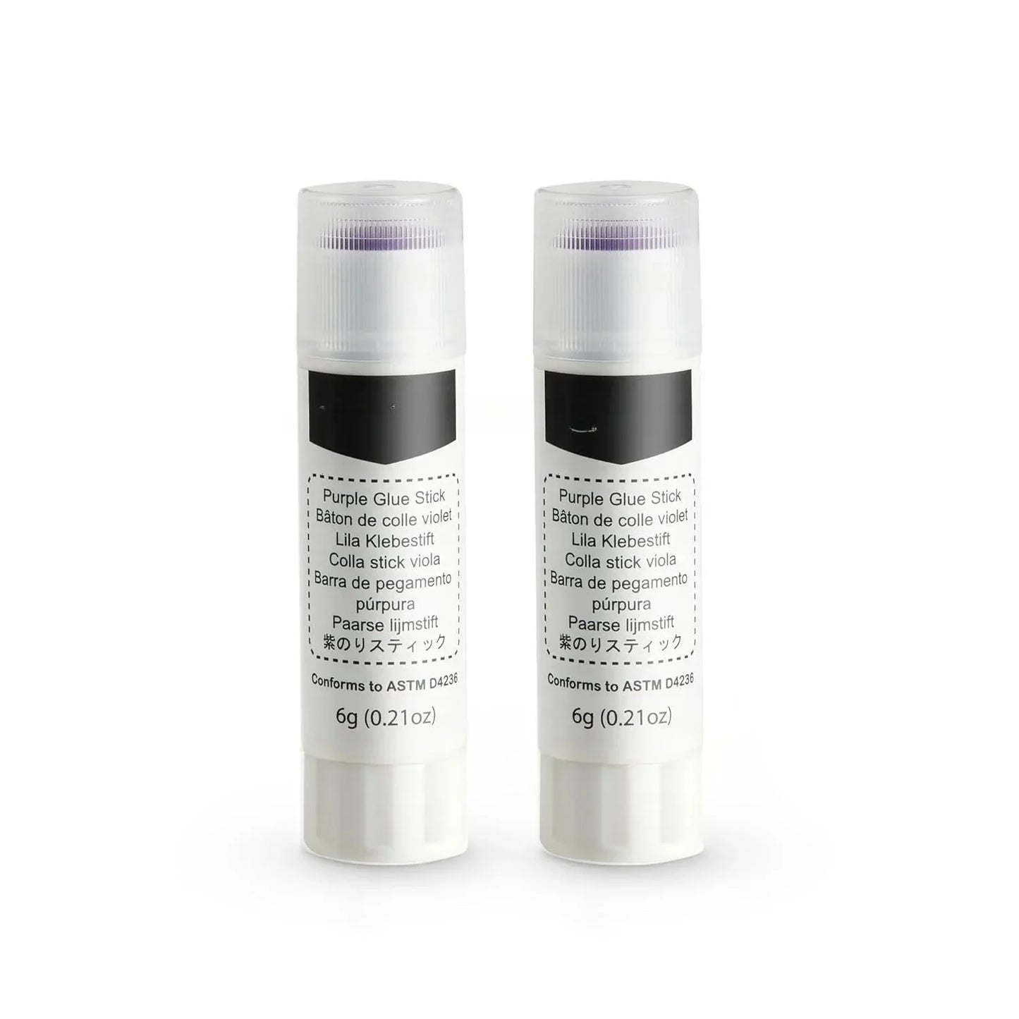 Basics Purple Washable School Glue Sticks, Dries Clear, 0.24-oz Stick, 30-Pack