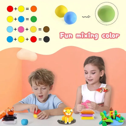 Children Ultra Light Clay DIY Set 36 Colors Super Soft Air Dry Modeling Clay