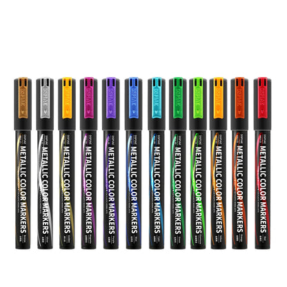 12pcs DSPIAE MKA-Ultra Metal Environmental Protection Document Marking For Gundam Mechanical Model 12 Colors DIY