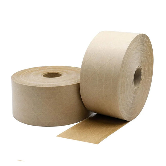 20 Rolls - 3" x 450 feet Reinforced Kraft Gummed Paper Tape Brown Heavy Grade