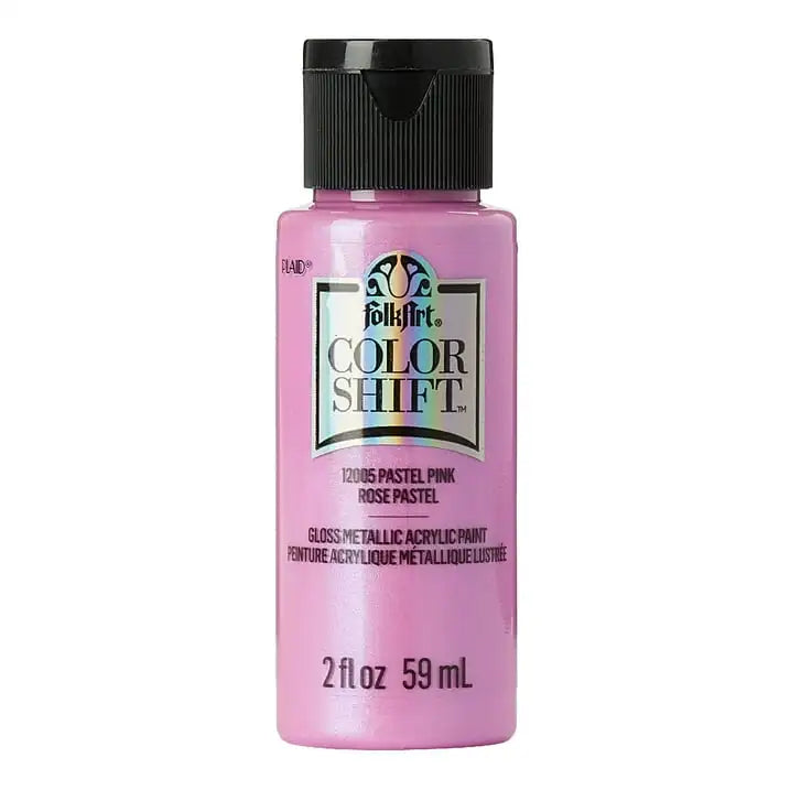 (3 pack) FolkArt Color Shift Acrylic Craft Paint, Gloss Finish, Pastel Pink, 2 fl oz